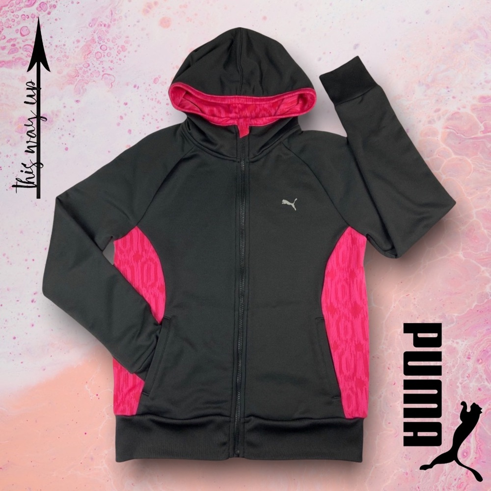 Puma Kids Jacket - Black and Pink
